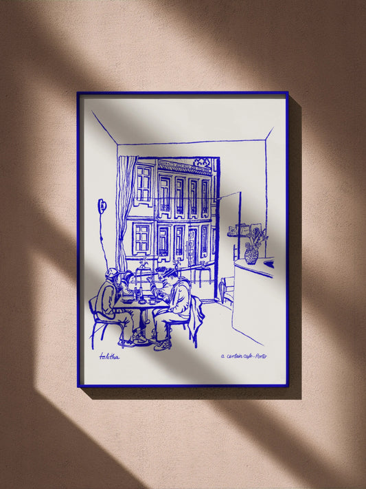 A Certain Cafe, Porto - made by talitha - Print -